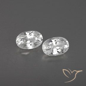 Gemme di Zircone Bianco naturale da 1.63 ct, Ovale, VVS