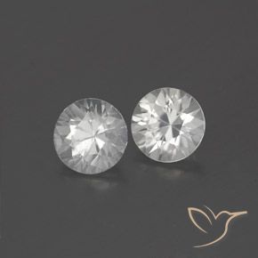 Gemme di Zircone Bianco naturale da 1.96 ct, Rotondo, VVS-VS