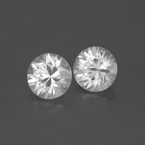 Gemme di Zircone Bianco naturale da 1.83 ct, Taglio rotondo, VVS-VS