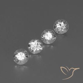 Gemme di Zircone Bianco naturale da 3.75 ct, Rotondo, VVS-VS