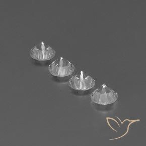 Gemme di Zircone Bianco naturale da 3.75 ct, Rotondo, VVS-VS