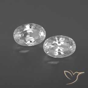 Gemme di Zircone Bianco naturale da 1.74 ct, Ovale, VVS-VS