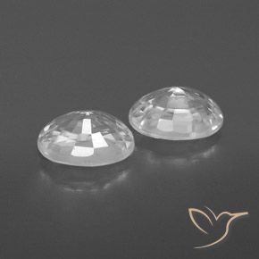 Gemme di Zircone Bianco naturale da 1.74 ct, Ovale, VVS-VS