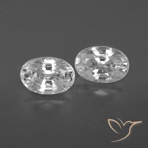 1.72ctw Naturale Bianco Zircone, Ovale, VVS