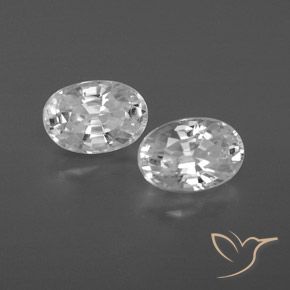 Gemme di Zircone Bianco naturale da 1.72 ct, Ovale, VVS
