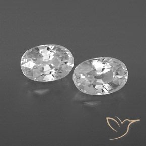 Gemme di Zircone Bianco naturale da 1.76 ct, Ovale, VVS