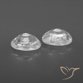 Gemme di Zircone Bianco naturale da 1.76 ct, Ovale, VVS
