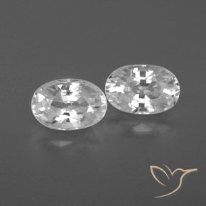 1.75ctw Naturale Bianco Zircone, Ovale, VVS