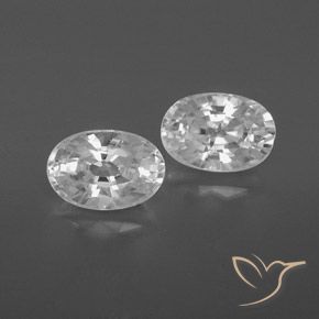 1.62ctw Naturale Bianco Zircone, Ovale, VVS-VS