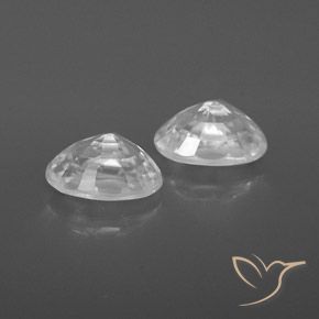 Gemme di Zircone Bianco naturale da 1.62 ct, Ovale, VVS-VS