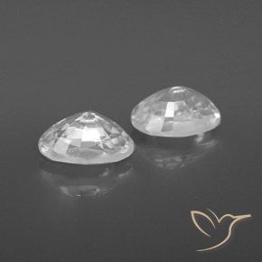 Gemme di Zircone Bianco naturale da 1.67 ct, Ovale, VVS