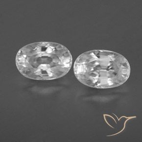 1.78ctw Naturale Bianco Zircone, Ovale, VVS-VS, Photo A