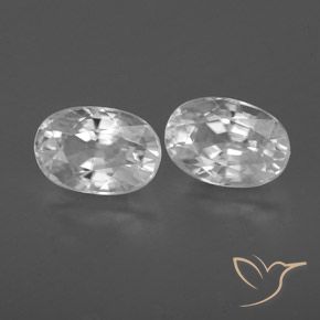 Gemme di Zircone Bianco naturale da 1.78 ct, Ovale, VVS-VS