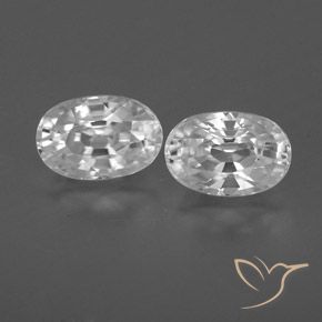 1.82ctw Naturale Bianco Zircone, Ovale, VVS