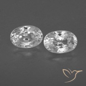 1.76ctw Naturale Bianco Zircone, Ovale, VVS-VS