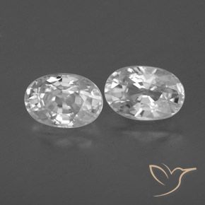 Gemme di Zircone Bianco naturale da 1.76 ct, Ovale, VVS-VS