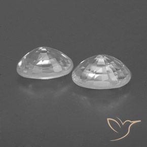 Gemme di Zircone Bianco naturale da 1.76 ct, Ovale, VVS-VS