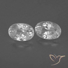 Gemme di Zircone Bianco naturale da 1.76 ct, Ovale, VVS-VS