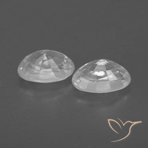 Gemme di Zircone Bianco naturale da 1.76 ct, Ovale, VVS-VS
