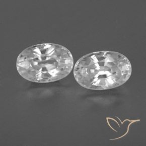 1.71ctw Naturale Bianco Zircone, Ovale, VVS-VS