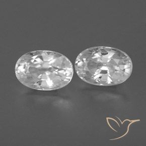 Gemme di Zircone Bianco naturale da 1.71 ct, Ovale, VVS-VS