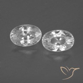1.72ctw Naturale Bianco Zircone, Ovale, VVS-VS