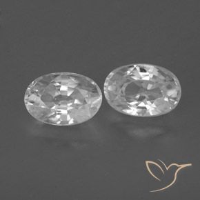 Gemme di Zircone Bianco naturale da 1.72 ct, Ovale, VVS-VS