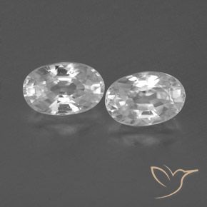 1.73ctw Naturale Bianco Zircone, Ovale, VVS