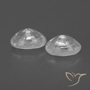 Gemme di Zircone Bianco naturale da 1.78 ct, Ovale, VVS-VS