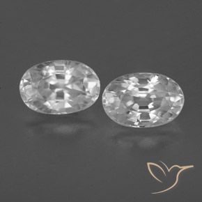 1.75ctw Naturale Bianco Zircone, Ovale, VVS-VS