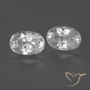 Gemme di Zircone Bianco naturale da 1.75 ct, Ovale, VVS-VS