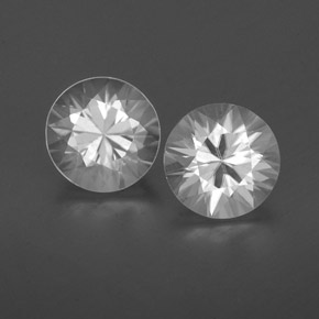 Gemme di Zircone Bianco naturale da 1.95 ct, Taglio rotondo, VVS-VS