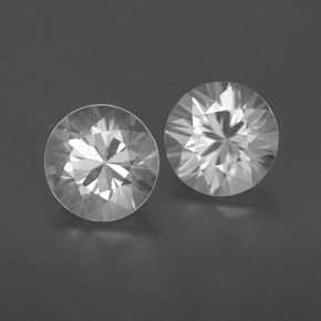 Gemme di Zircone Bianco naturale da 1.95 ct, Taglio rotondo, VVS-VS