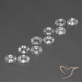 Gemme di Zircone Bianco naturale da 7.12 ct, Ovale, VVS-VS
