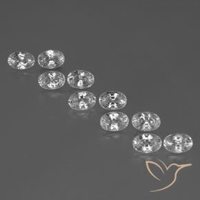 8.40ctw Naturale Bianco Zircone, Ovale, VVS-VS