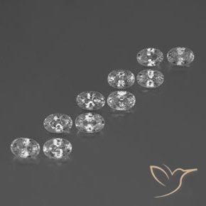 Gemme di Zircone Bianco naturale da 7.42 ct, Ovale, VVS-VS