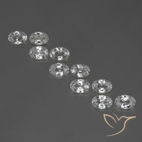 7.10ctw Naturale Bianco Zircone, Ovale, VVS-VS