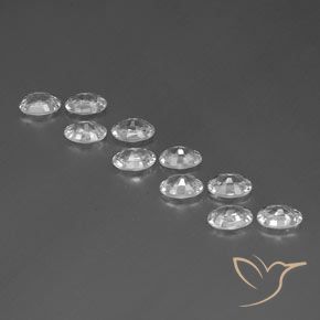 Gemme di Zircone Bianco naturale da 7.10 ct, Ovale, VVS-VS