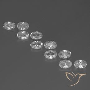 6.91ctw Naturale Bianco Zircone, Ovale, VVS-VS