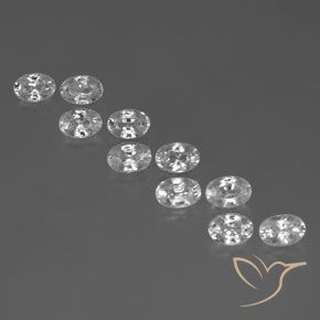 Gemme di Zircone Bianco naturale da 7.90 ct, Ovale, VVS-VS