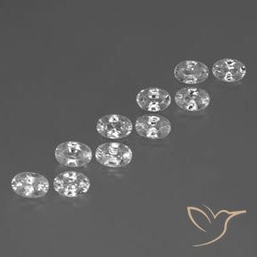 Gemme di Zircone Bianco naturale da 7.90 ct, Ovale, VVS-VS