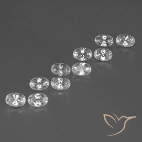 Gemme di Zircone Bianco naturale da 8.29 ct, Ovale, VVS-VS
