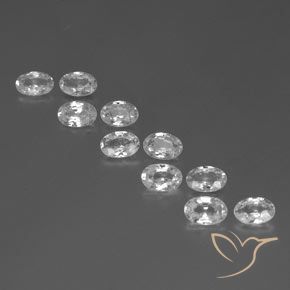 6.39ctw Naturale Bianco Zircone, Ovale, VVS-VS