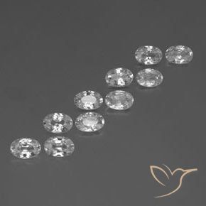 Gemme di Zircone Bianco naturale da 6.73 ct, Ovale, VVS-VS