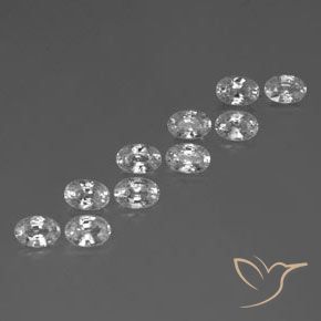 Gemme di Zircone Bianco naturale da 7.53 ct, Ovale, VVS-VS