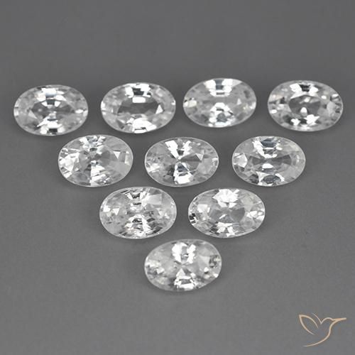 Gemme di Zircone Bianco naturale da 7.20 ct, Ovale, VVS-VS