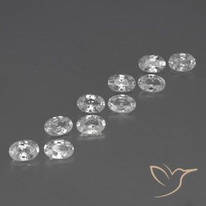 Gemme di Zircone Bianco naturale da 6.87 ct, Ovale, VVS-VS