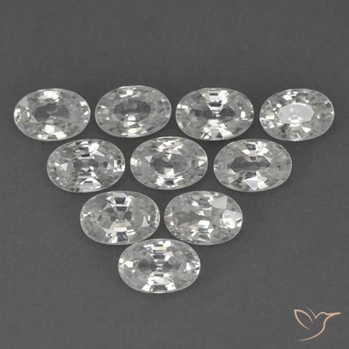 Gemme di Zircone Bianco trasparente naturale da 7.21 ct, Ovale, VVS-VS