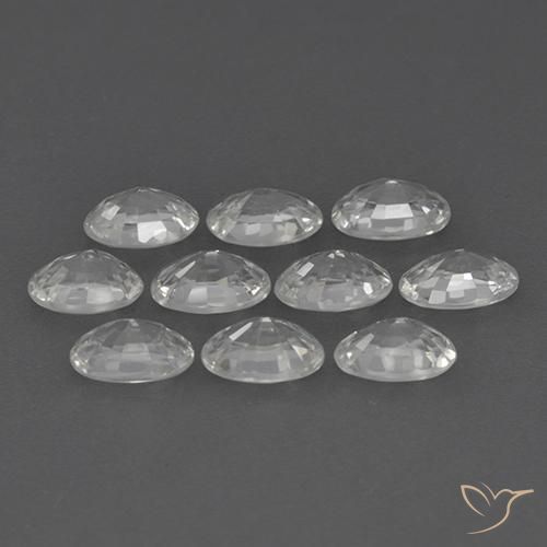 Gemme di Zircone Bianco trasparente naturale da 7.21 ct, Ovale, VVS-VS