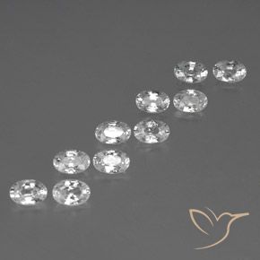 Gemme di Zircone Bianco naturale da 7.34 ct, Ovale, VVS-VS